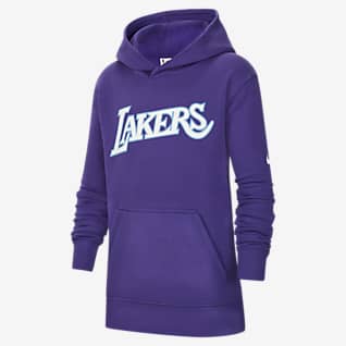 Los Angeles Lakers Essential Dzianinowa bluza z kapturem dla dużych dzieci Nike NBA