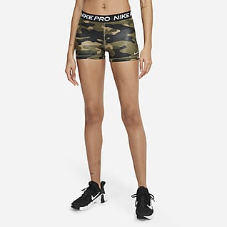 Nike Pro Dri-FIT Camoshorts voor dames (8 cm)
