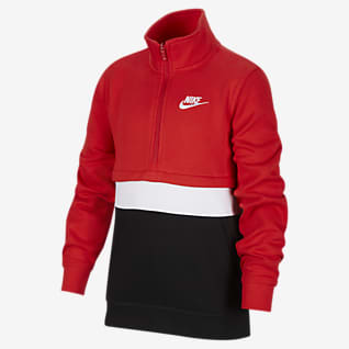Nike Sportswear Club 大童（男孩）半长拉链开襟上衣