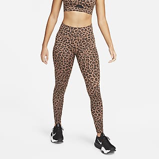 Nike Dri-FIT One Középmagas derekú, mintás női leggings