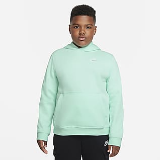 Nike Sportswear Club Fleece Pullover-hættetrøje (udvidet størrelse) til store børn (drenge)