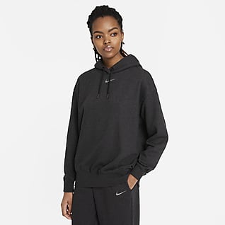 Nike Sportswear Collection Essentials Γυναικεία φλις μπλούζα με κουκούλα σε άνετη γραμμή