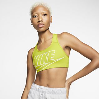 nike lime green sports bra