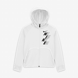 nike white hoodie junior