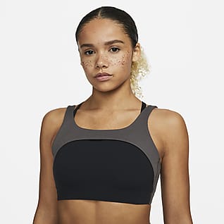 Nike Yoga Dri-FIT Indy Bra deportivo de baja sujeción sin almohadilla de tela de canalé para mujer