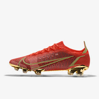 red nike soccer boots