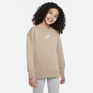 Nike Sportswear Club Fleece Kerek nyakkivágású pulóver nagyobb gyerekeknek (lányoknak)