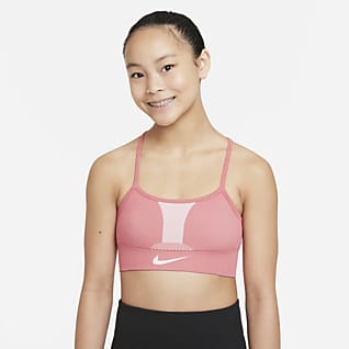 Nike Dri-FIT Indy Αθλητικός στηθόδεσμος για μεγάλα κορίτσια