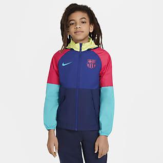 F.C. Barcelona AWF Older Kids' Football Jacket