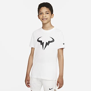 NikeCourt Dri-FIT Rafa T-shirt de ténis Júnior (Rapaz)