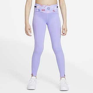 Nike Dri-FIT One Luxe Big Kids' (Girls') Printed Leggings