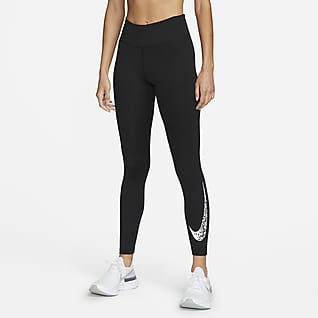 Nike Dri-FIT Swoosh Run Γυναικείο κολάν μεσαίου ύψους 7/8 για τρέξιμο