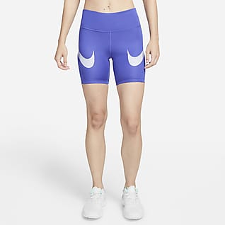 Nike Dri-FIT Fast Women's Mid-Rise Swoosh Shorts
