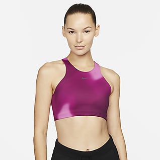 Nike Yoga Dri-FIT Swoosh Bra a sostegno medio con sfumatura tie-dye – Donna