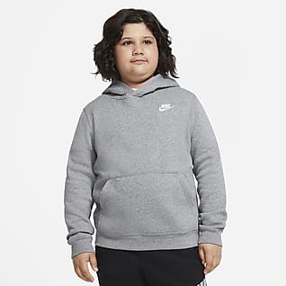 Nike Sportswear Club Fleece Huvtröja för ungdom (killar) (utökade storlekar)