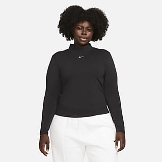 Nike Sportswear Collection Essentials Damestop met opstaande kraag en lange mouwen