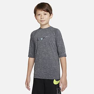 Nike Heather Big Kids' (Boys') Half Sleeve Hydroguard