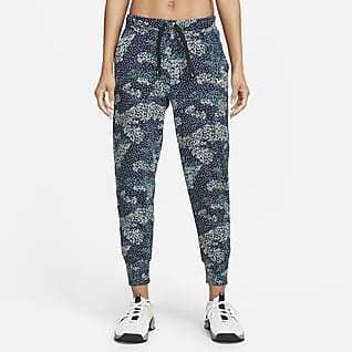 Nike Dri-FIT Get Fit Women's 7/8 Printed French Terry Training Trousers