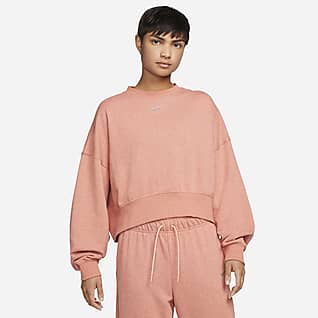 Nike Sportswear Collection Essentials Overdimensioneret fleece-crewtrøje til kvinder
