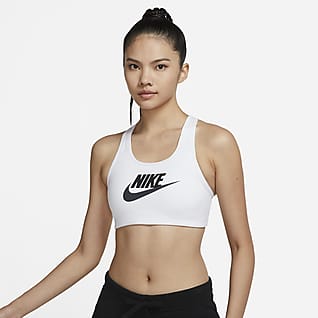 Nike Dri-FIT Swoosh 女子中强度支撑一片式衬垫印花运动内衣