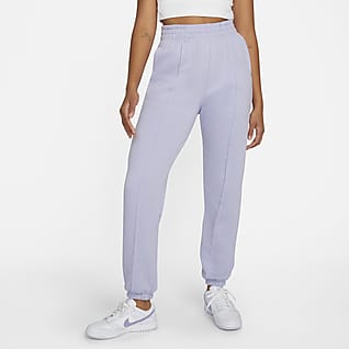 Nike Sportswear Calças de lã cardada com efeito metalizado para mulher