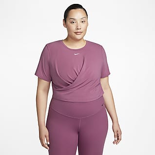 Nike Dri-FIT One Luxe Women's Standard Fit Short-Sleeve Twist Top (Plus Size)