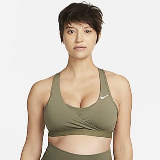 Nike Dri-FIT (M) Swoosh Gepolsterter Sport-BH mit mittlerem Halt für Damen (Mutterschaftsbekleidung)