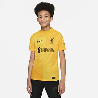 Liverpool FC 2021/22 Stadium Goalkeeper Fodboldtrøje til større børn