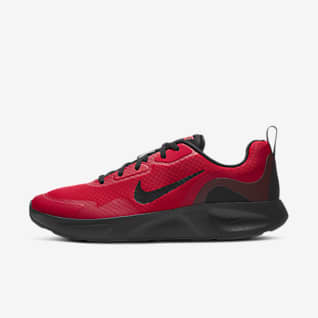 solid red nike shoes