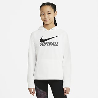 Nike Therma Sudadera con capucha de softball para niñas talla grande