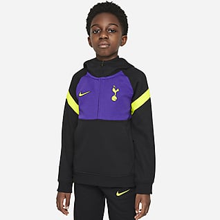 Tottenham Hotspur Футбольная худи с молнией на половину длины для школьников Nike Dri-FIT