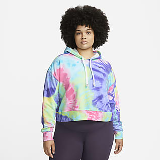 Nike Get Fit Women's French Terry Tie-Dye Training Hoodie (Plus Size)