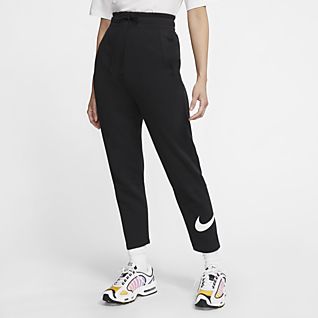 nike rally black swoosh logo slim fit joggers