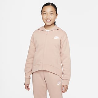 Nike Sportswear Club Fleece Hettejakke til store barn (jente)