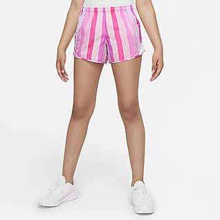 Nike Dri-FIT Tempo Big Kids' (Girls') Striped Running Shorts