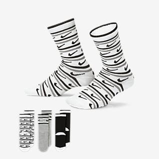Nike Conjunto de calcetines largos para niños pequeños (3 pares)