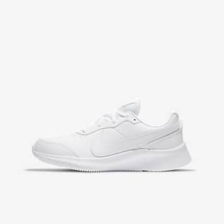 white nike sneakers running