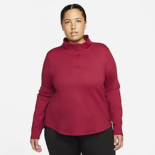 Nike Therma-FIT One Camiseta de medio cierre con manga larga para mujer (talla grande)