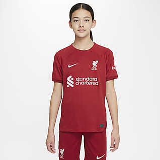 Liverpool FC 2022/23 Stadium Home Nike Dri-FIT fodboldtrøje til større børn