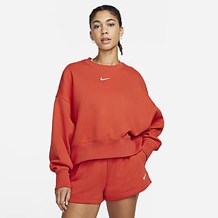 Nike Sportswear Phoenix Fleece Dámská volnější flísová mikina s kulatým výstřihem