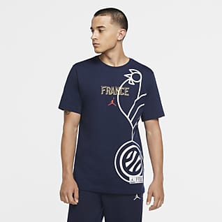Γαλλία Jordan Γαλλική Ομοσπονδία Καλαθοσφαίρισης Ανδρικό T-Shirt με λογότυπο