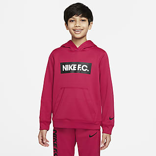 Nike F.C. Ποδοσφαιρική μπλούζα με κουκούλα για μεγάλα παιδιά