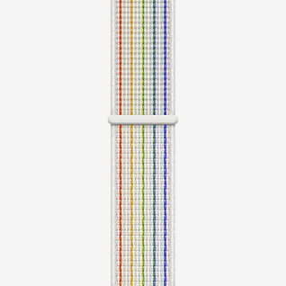 40毫米白色/多色 彩虹版 Nike 回环式运动表带