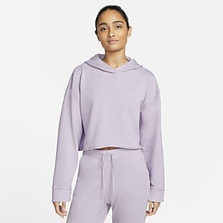 Nike Yoga Luxe Fleece-Hoodie in Crop-Passform für Damen