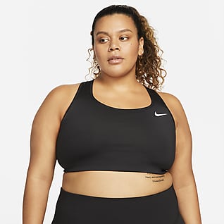 Nike Dri-FIT Swoosh Bra non imbottito a sostegno medio (Plus size) - Donna
