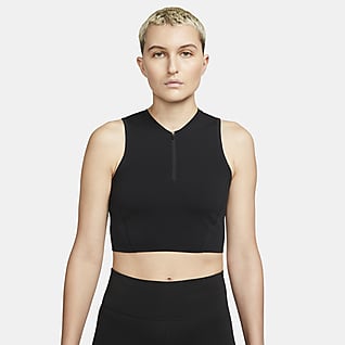 Nike Pro Dri-FIT Camisola sem mangas recortada para mulher