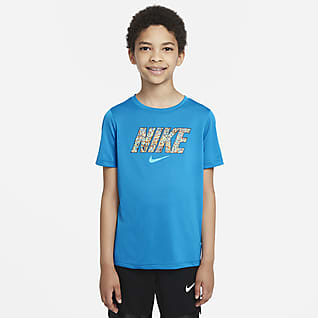 More Mile Boys Short Sleeve Running Top Black Green Stylish Kids Sports T-Shirt