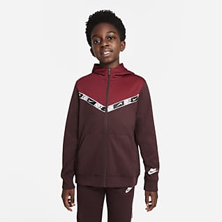 Nike Sportswear Hettejakke med hel glidelås til store barn (gutt)