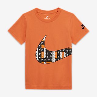 army green and orange nike shirt