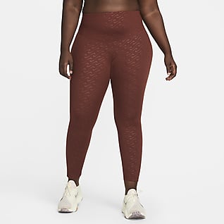 Nike Dri-FIT One Icon Clash Leggings estampados de 7/8 de tiro medio para mujer (talla grande)